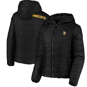 Women's Minnesota Vikings WEAR by Erin Andrews Black Full-Zip Hoodie Jacket